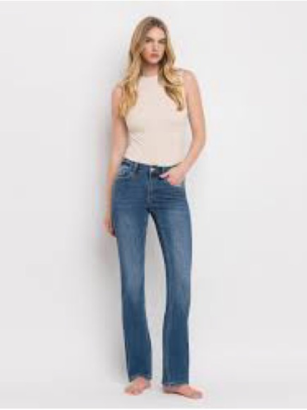 Lovervet by Vervet Jeans, Boot Cut Denim, W26, 26x30, Size 2, Medium Blue